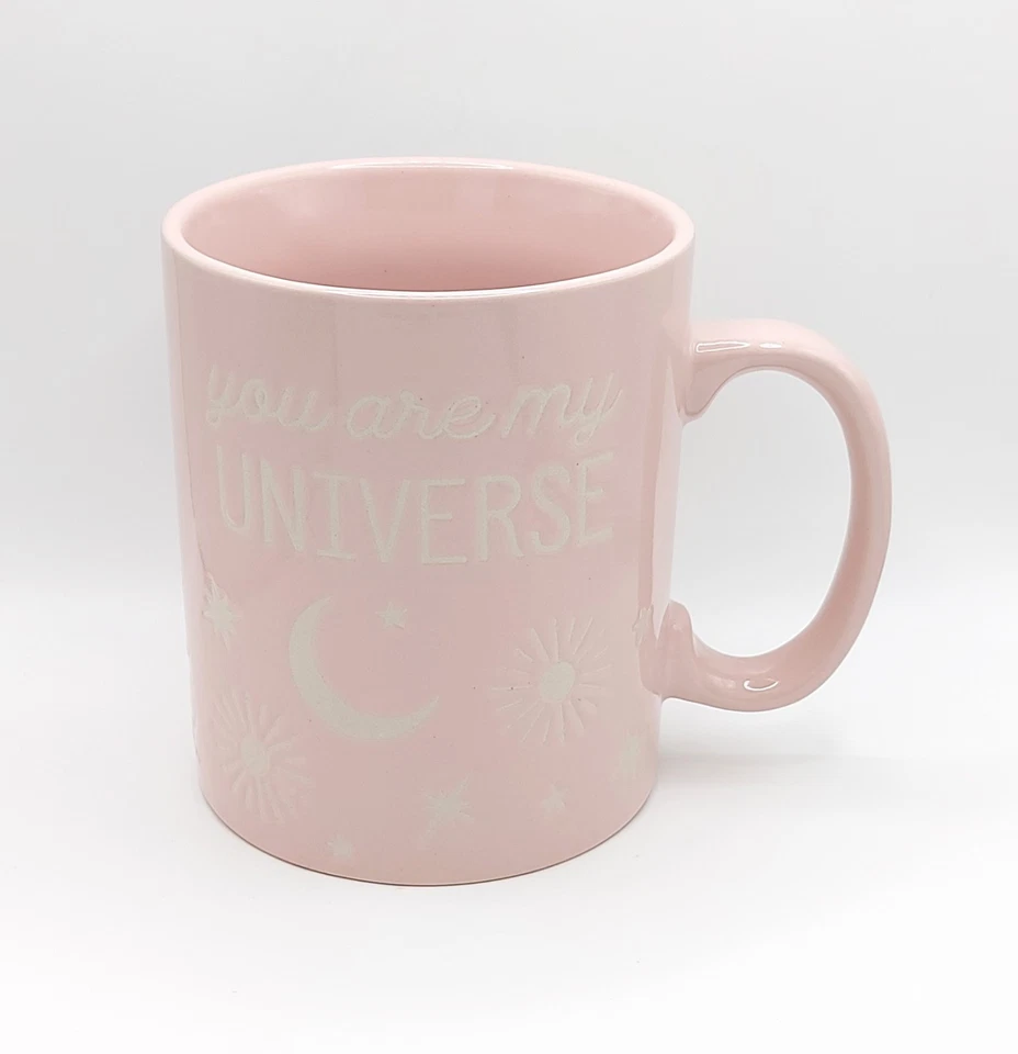 Taza de té de café You Are My Universe 18 OZ cerámica rosa de Boston Warehouse Foto 2 de 4