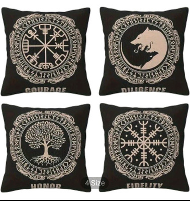 Einzigartige Wikinger Nordisch Skandinavisch Rune Kissen Kissenbezüge 40x40cm 4 Sets