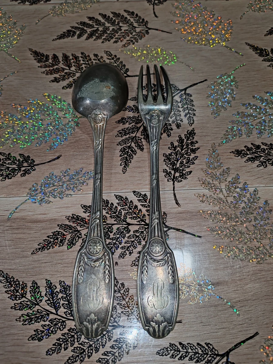 Lot De 4 Cuillères à Dessert Art Déco - E. Feisskohl Orfèvre 21cm