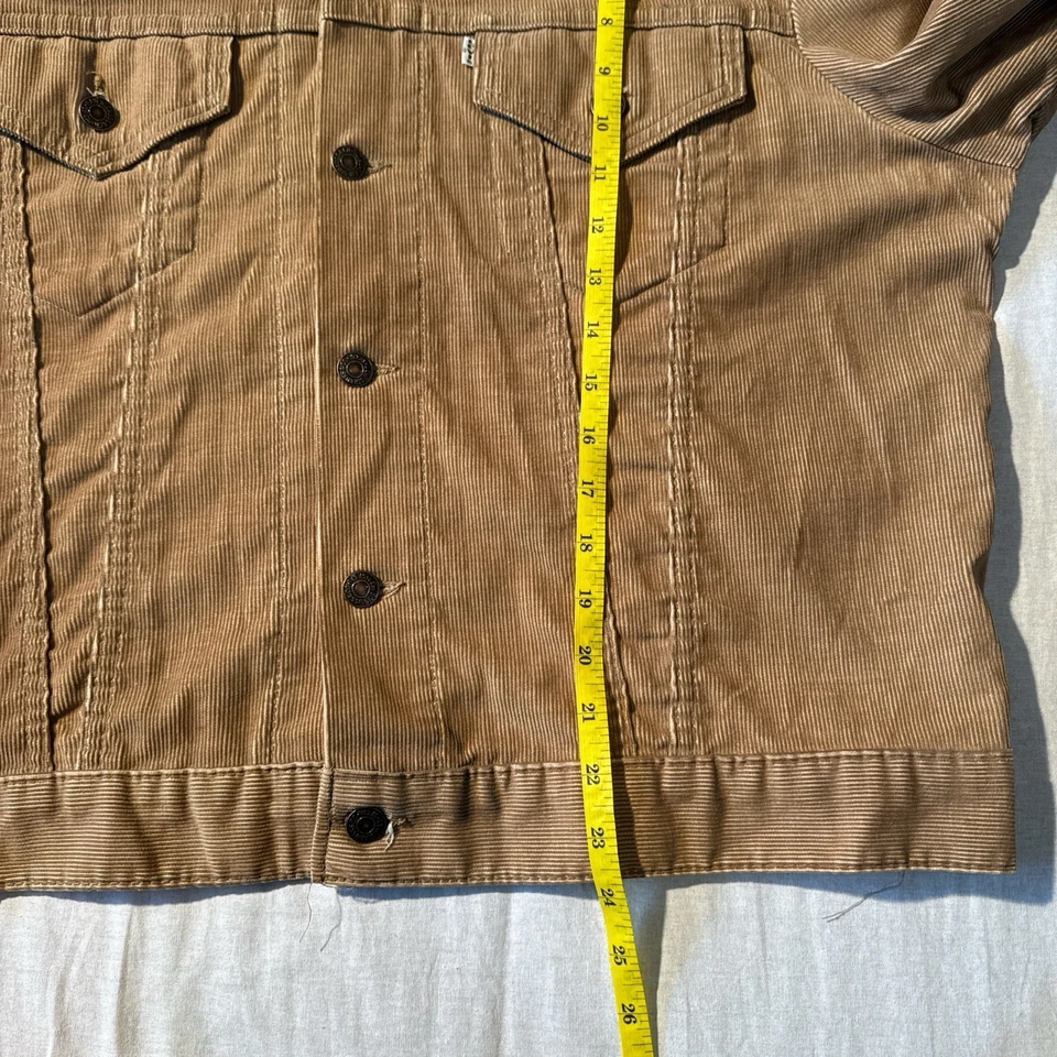 Chaqueta de Camionero Levi’s Tipo 3 Años 70 Pana Hecha en EE. UU. Para Hombre 46 L/XL Foto 4 de 4