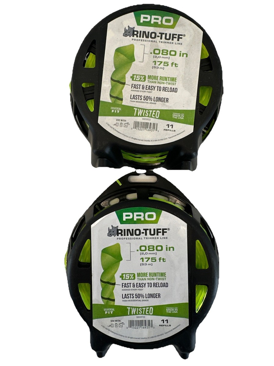 Rino Tuff PRO Trimmer Line Twisted .080 in X 175ft Heavy Duty Made