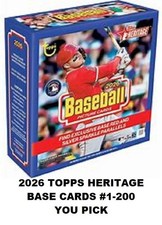 2026 Topps Heritage Base Cards #1-200, You Pick