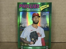 2026 Topps Heritage Cristopher Sanchez Green Chrome Refractor /99 #110 Phillies