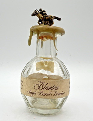 Rare Blanton's Mini Single Barrel Bourbon Empty Bottle Horse Stopper Pre 1999 2E