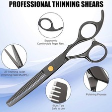Hair Cutting Scissors Kits, 10 Pcs Stainless Steel Hairdressing Shears Set......