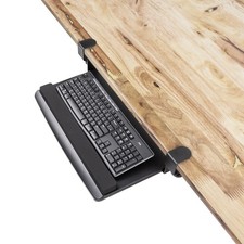 EHO Clamp-On Retractable Adjustable Keyboard Tray, Under Desk Ergonomic Keybo...