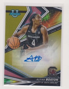 #08/50 Auto Gold Refractor ALIYAH BOSTON Fever Best Of 22/23 2022 BOWMAN U BEST