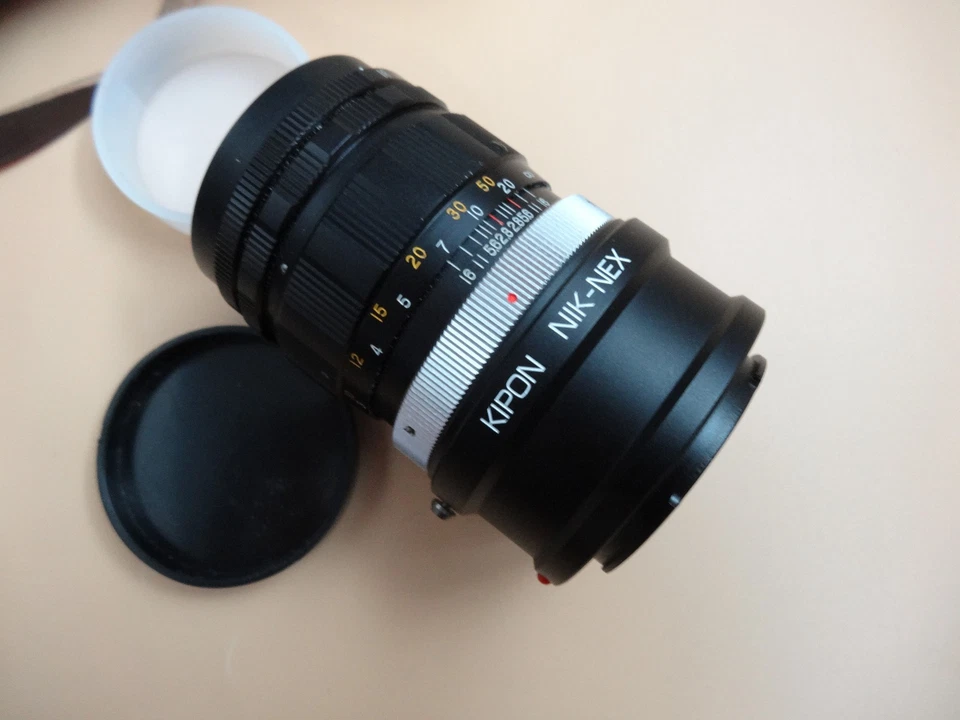 Tokyo Koki Minetar 105mm F2.8 10 blades + ring NIKON + ring NEX ( hybrides ) - Photo 2/4