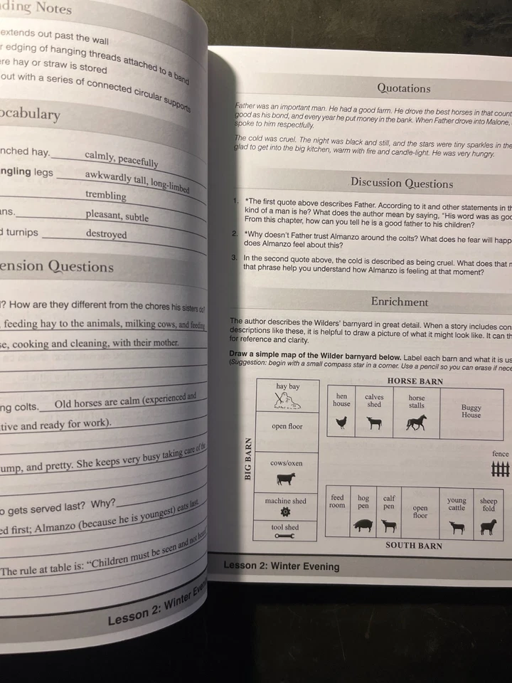 Farmer Boy: Book,  Student Guide, & Teacher Guide, Memoria Press (Lot of 3) - Image 4 of 4