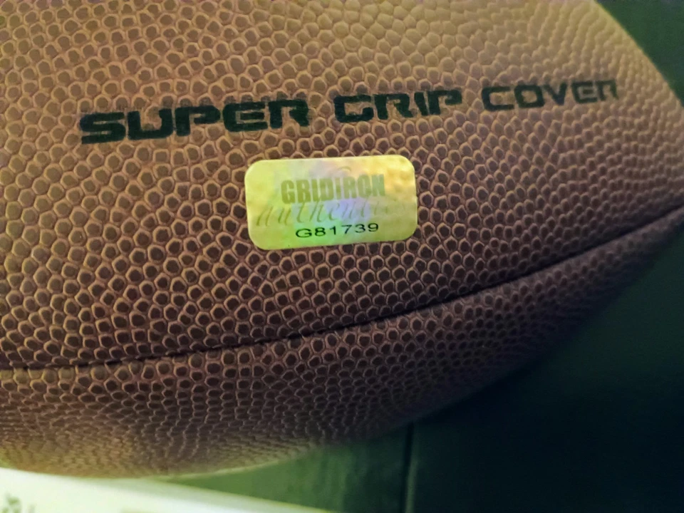 Chicago Bears Gale Sayers Autografiado Firmado Wilson NFL Fútbol Salón de la fama Foto 3 de 4