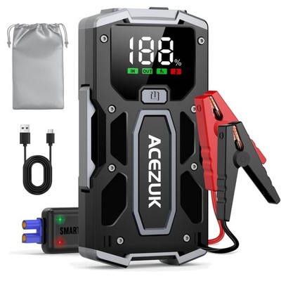 Tragbare Starthilfe Powerbank 6000A - Ideal für Benzin- und Dieselautos bis 7,0L