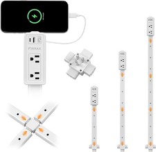 Electrical Outlet Extender Stick - Features USB-A, USB-C and 2 AC Outlets
