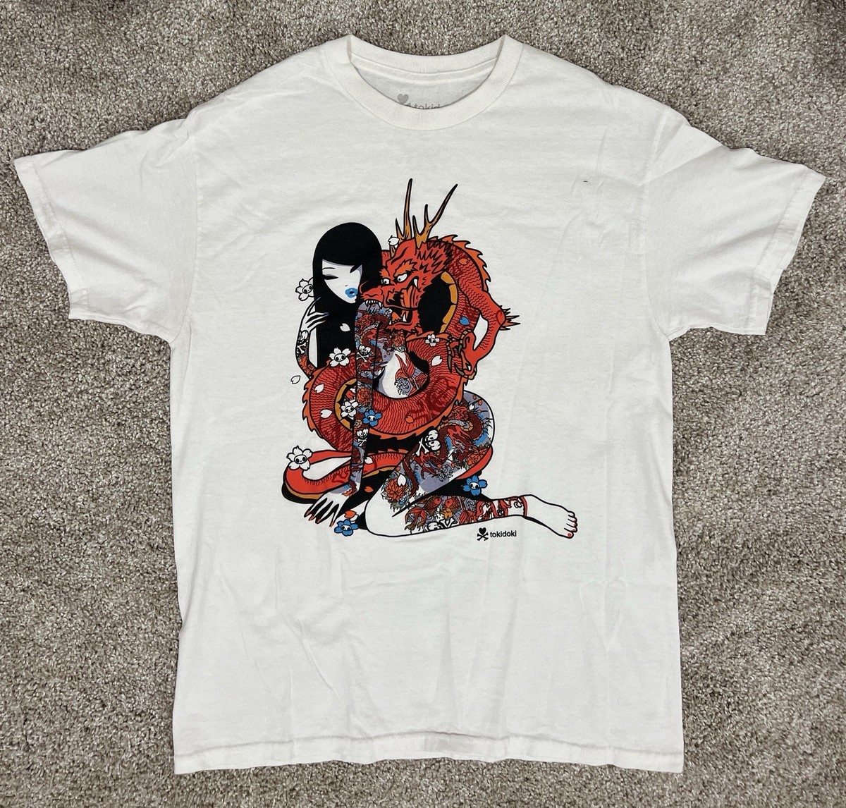 Tokidoki Dragon Geisha Graphic T Shirt Mens Medium Designed by