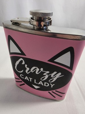Crazy Cat Flachmann | 7oZ ca. 200mL | Edelstahl