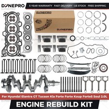 G4NC Engine Rebuild Overhaul Kit For 2017 kia soul 2016 Hyundai Tucson 2.0L