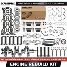 G4NC Engine Rebuild Overhaul Kit For 2017 kia soul 2016 Hyundai Tucson 2.0L