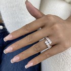 1.9ct Oval Band Ring Rose Gold 14K Labcreated Diamond F/VS — photo 8