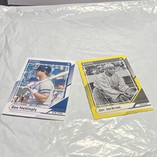 DONRUSS MLB 2 Card Lot - Don Mattingly, Joe Jackson - New York, Chicago