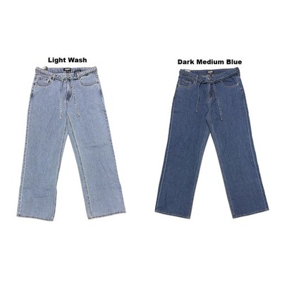 Buffalo Jeans Women's High Rise Wide Leg Belted 5 Pocket Jean