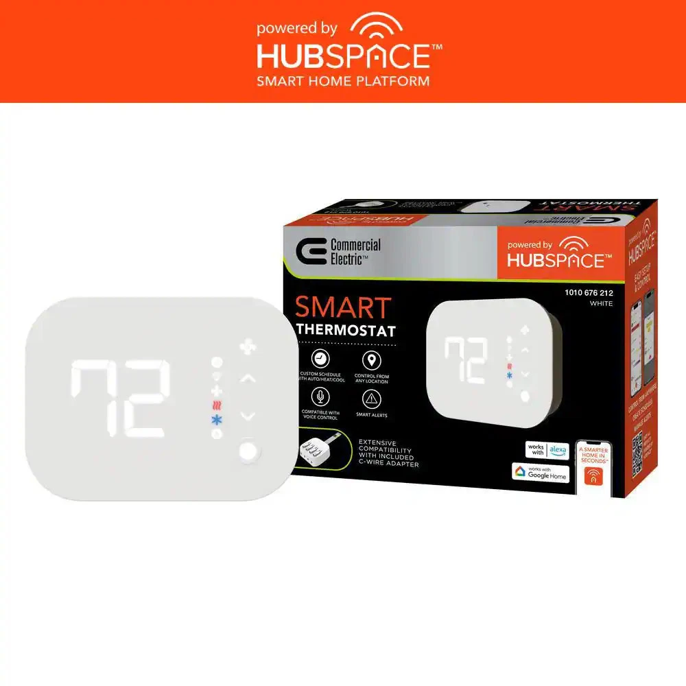 Commercial Electric Wi-Fi Bluetooth Alexa Enabled Smart Programmable Thermostat
Opens in a new windo