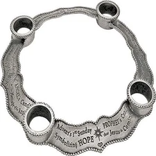 Cathedral Art AD115 Diameter Four Weeks of Advent Candleholder Wreath, 7-Inch