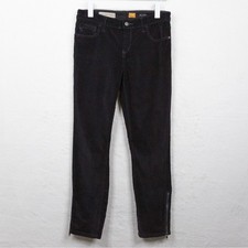 PILCRO Anthropologie Corduroy Ankle Zip Pants Jeans Cords Deep Indigo Sz 29/8