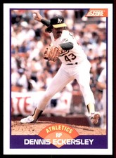 Dennis Eckersley 1989 Score #276 Athletics MLB READ FREE SHIPPING AutographDen