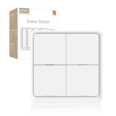 MOES Wireless Smart Scene Switch Button, Require MOES HUB, Zigbee Connection ...