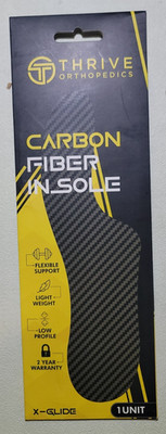 NEW Thrive Orthopedics X-Glide  Carbon Fiber Insole-1 pc FREE SHIPPING