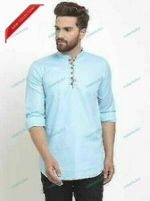 Indian Traditional Mens Shirt Long Sleeve Own Bollywood Casual Shirt Kurta