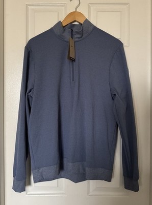Nike Tour Men's Medium 1/2 Zip Golf Top Diffused Blue FZ7522-491 NEW