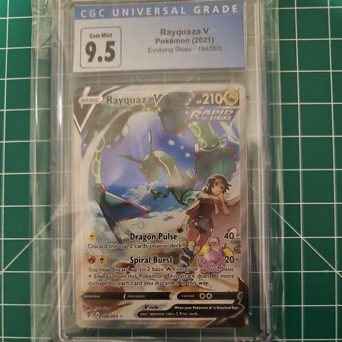 2021 Pokemon Evolving Skies 194/203 Rayquaza V CGC 9.5 GEM MINT