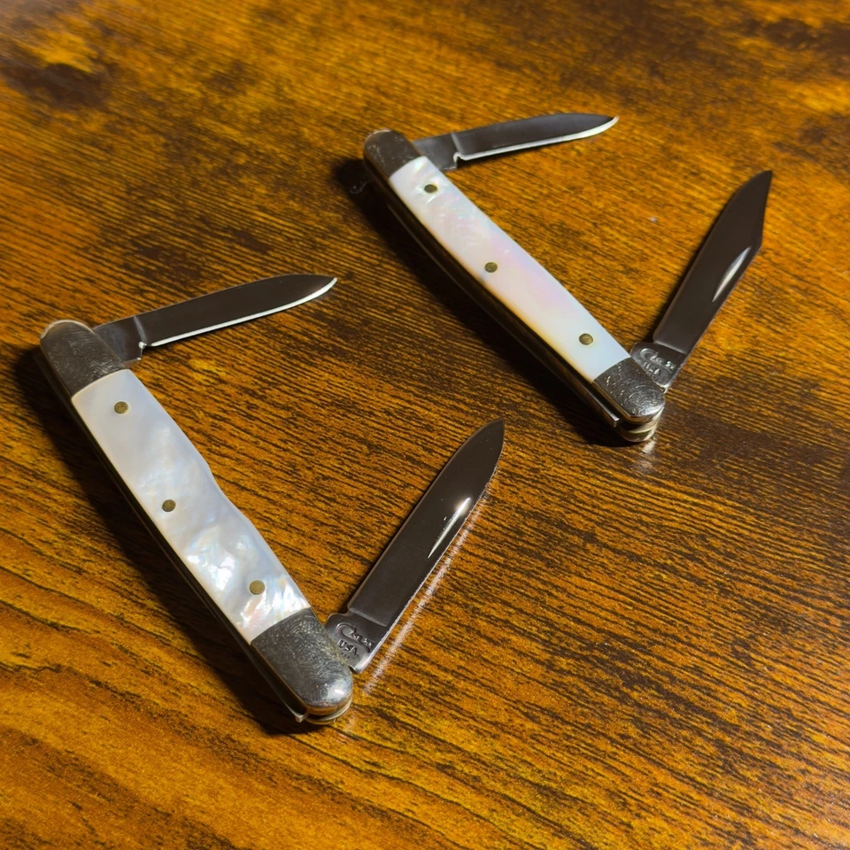 Lote de facas Case XX 1996 madrepérola senador e caneta pequena com caixa de estojo - Imagem 2 de 4