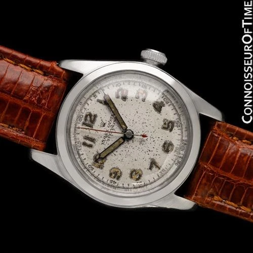 1944 Rolex Speedking Mens Midsize "Boys" WWII Oyster Watch - Stainless Steel
