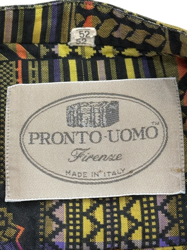 Pronto Uomo Firenze Button-Up Shirt Cotton Boho Italian Mens Size 52 / US L - Image 3 of 4