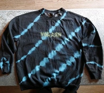 volcom pullover Gr. S Skelette Atom Blitze Schwarz Blau 