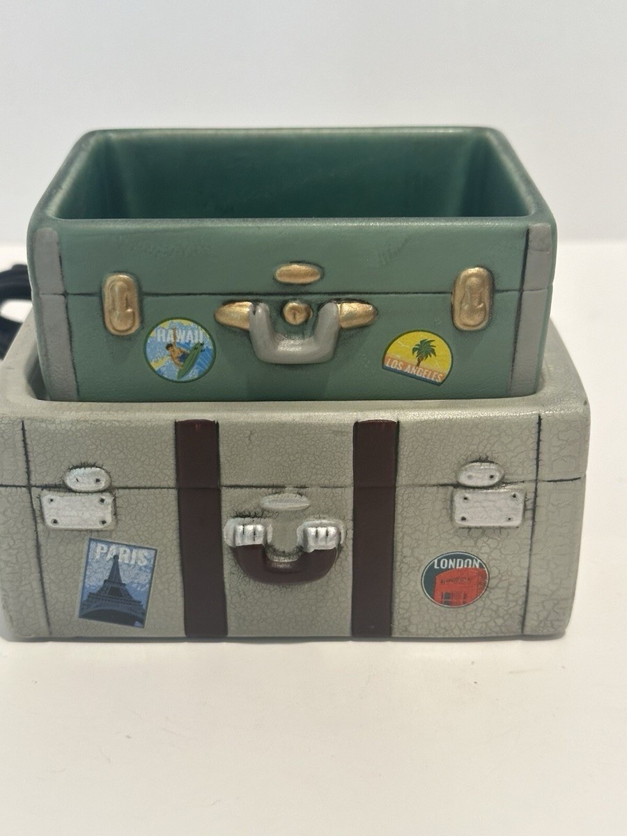 Calentador de cera completo Scentsy Bon Voyage maleta de viaje 2 piezas decoración de aromaterapia