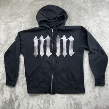 Vintage Y2K Marilyn Manson Official Concert Merch Full Zip Hoodie Sweatshirt L