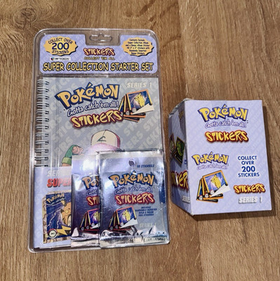 Pokémon Sticker Starter Set + Box Series 1 NEU OVP Selten Sammler 1999 ARTBOX 