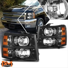 For 07-14 Chevy Silverado 1500 2500HD 3500 Carbon Fiber Housing Headlights/Lamps