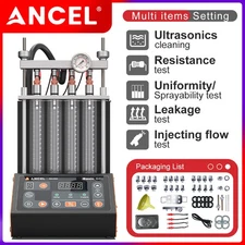 ANCEL ANJ400 4-Cylinder Ultrasonic Fuel Injector Cleaner Tester Machine TSI GDI