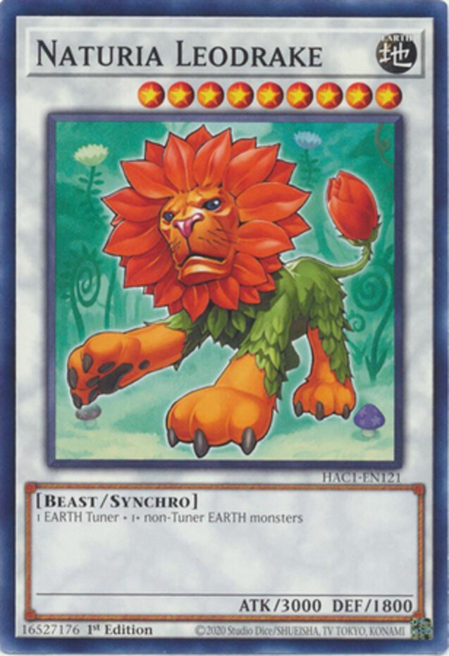 Naturia Leodrake HAC1-EN121 Common 1st Edition Near Mint