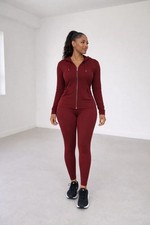 Women s 2PC Lounge Set Zip Up Jacket Leggings Set size Large/XL