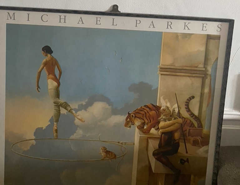 Michael Parkes Dream For Rosa Vintage Large Print with Glass