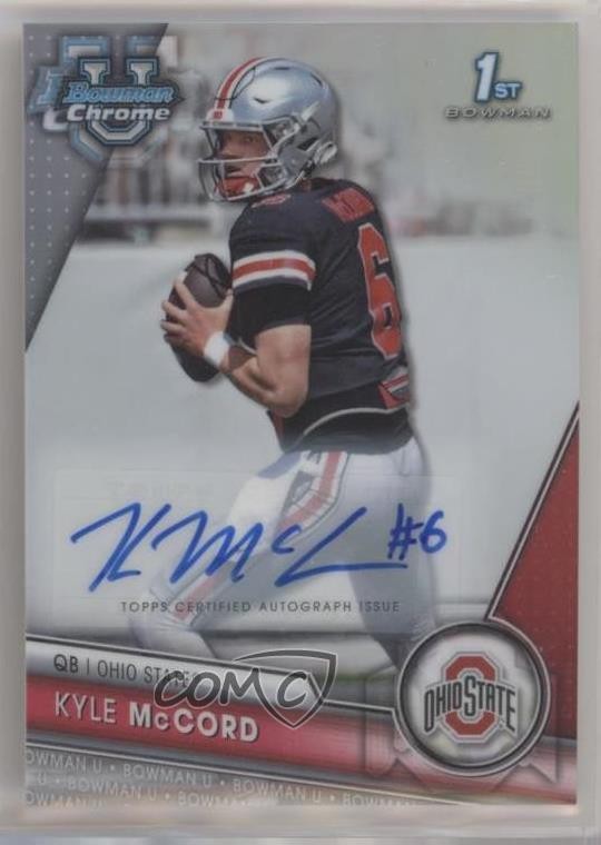 2023 Bowman U Chrome Prospect Refractor 188/499 Kyle McCord #101 Auto 12ny