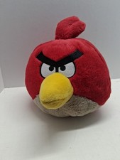 RARE  Angry Birds Red Plush Stuffed Bird Commonwealth No Sound 2010 EUC Clean