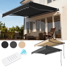 Markise Elektrische Aluminium mit Handkurbel Gelenkarmmarkise UV50  2,5x2m/3x2m