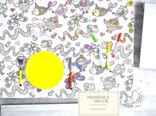 Reusable Kids Coloring Tablecloth Washable Animal Party Cover