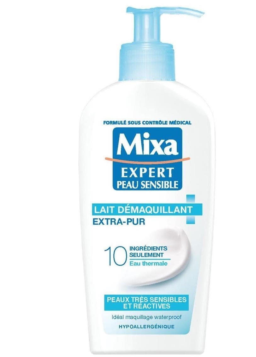 Mixa lait démaquillant extra pur pour apaiser les peaux réactives