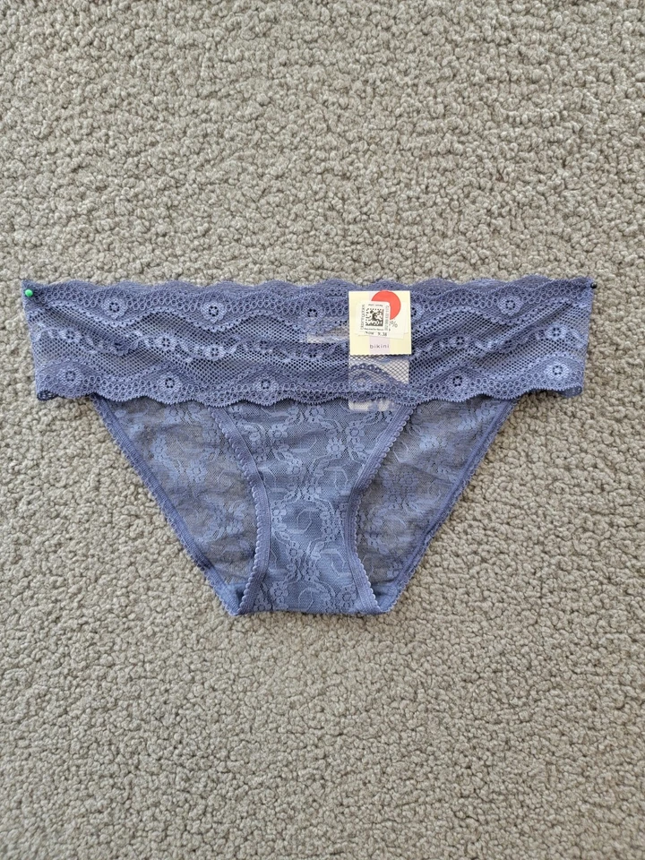 Ropa interior de bikini b.tempt'd by Wacoal beso de encaje para mujer 5-S azul índigo Foto 2 de 4